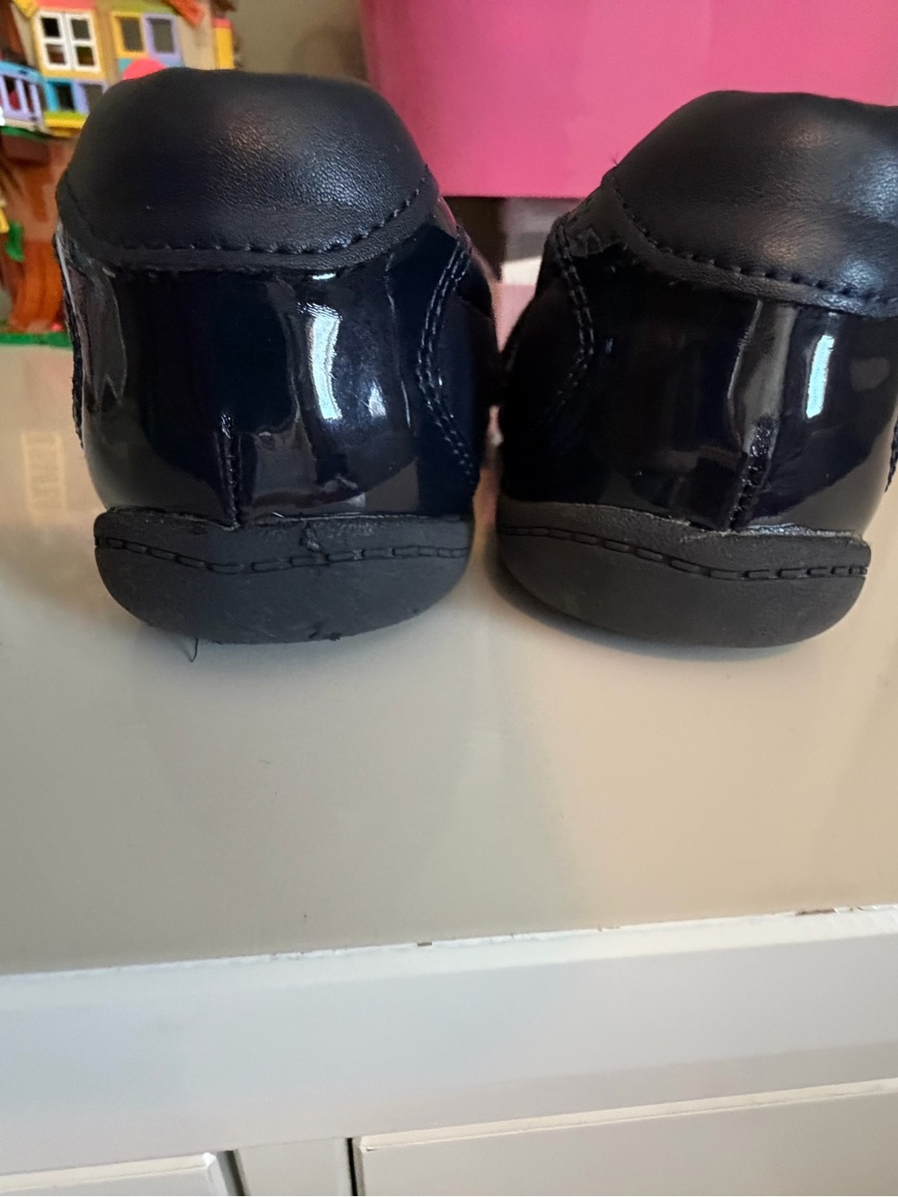 Kelly & Katie Black Mary Jane Strap Flats - Picture 3 of 4